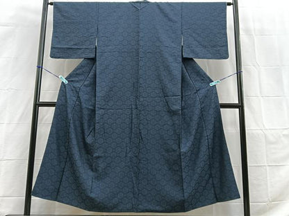 平和屋着物■上質なお召 吉祥文 正絹 逸品 BAAN4114xa