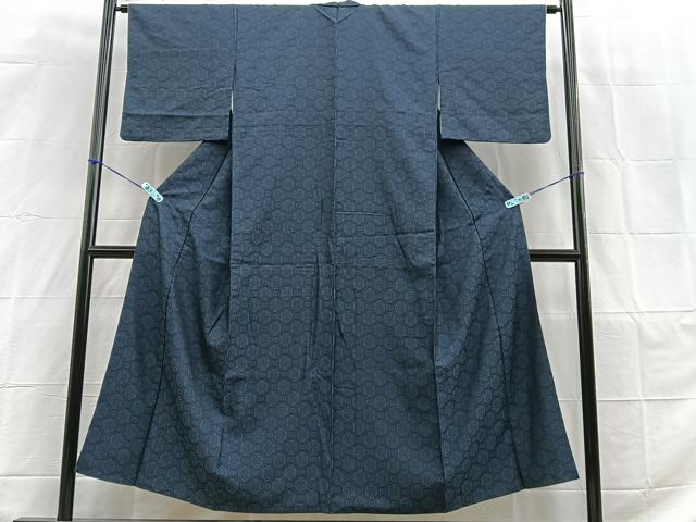 平和屋着物■上質なお召 吉祥文 正絹 逸品 BAAN4114xa