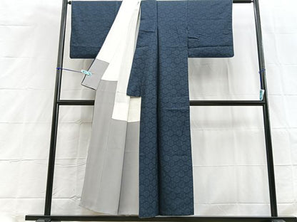 平和屋着物■上質なお召 吉祥文 正絹 逸品 BAAN4114xa