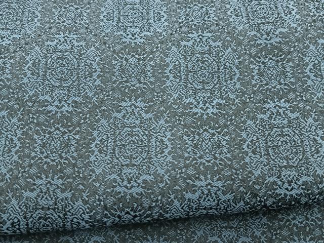 平和屋着物■上質なお召 吉祥文 正絹 逸品 BAAN4114xa