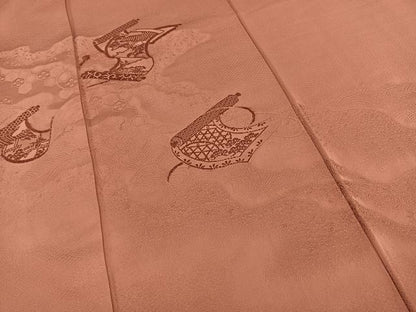 平和屋着物■豪華色留袖　刺繍　吉祥流水絵巻文　正絹　逸品　BAAN4779jr