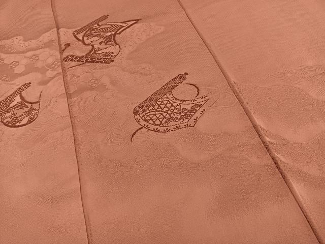 平和屋着物■豪華色留袖　刺繍　吉祥流水絵巻文　正絹　逸品　BAAN4779jr