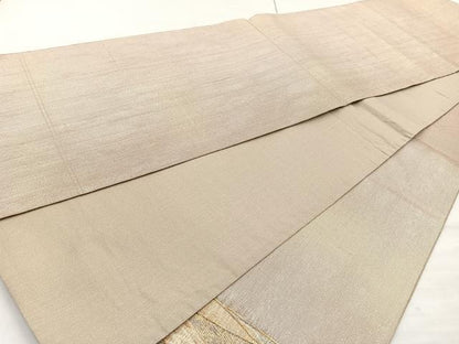 平和屋着物◎太鼓柄袋帯 切嵌文様 金糸 正絹 逸品 BAAN5108cm