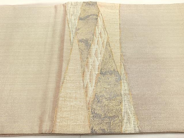 平和屋着物◎太鼓柄袋帯 切嵌文様 金糸 正絹 逸品 BAAN5108cm