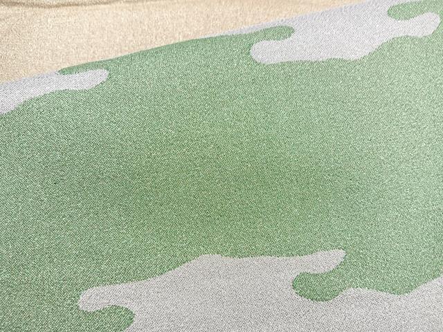平和屋着物◎六通柄袋帯　横段文　ワンポイント　金銀糸　正絹　逸品　BAAN5208cm