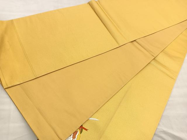 平和屋着物■太鼓柄袋帯　総刺繍　鏡裏文　正絹　逸品　BAAN6180ea