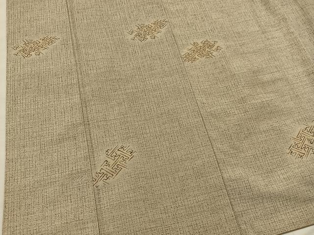 平和屋着物■上質なお召　紗綾形文様　正絹　逸品　BAAN7016hz