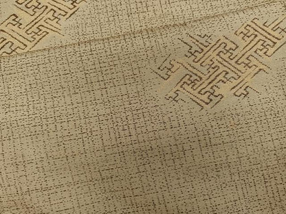 平和屋着物■上質なお召　紗綾形文様　正絹　逸品　BAAN7016hz