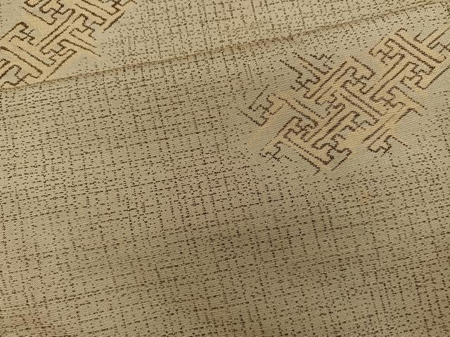 平和屋着物■上質なお召　紗綾形文様　正絹　逸品　BAAN7016hz