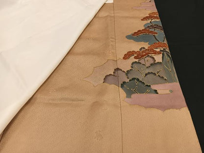 平和屋着物■豪華色留袖 エ霞風景文 金彩 正絹 逸品 BAAN7115yt