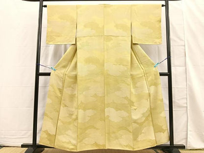 平和屋着物■上質な小紋　雲重ね文　正絹　逸品　BAAN7946sa