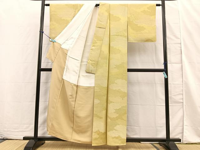 平和屋着物■上質な小紋　雲重ね文　正絹　逸品　BAAN7946sa