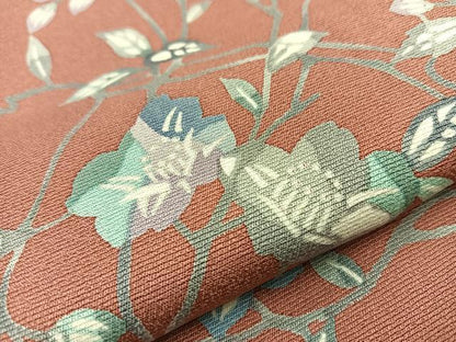 平和屋着物■上質な小紋　椿花文　正絹　逸品　BAAN7991sa