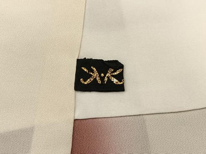 平和屋着物■上質な小紋　椿花文　正絹　逸品　BAAN7991sa