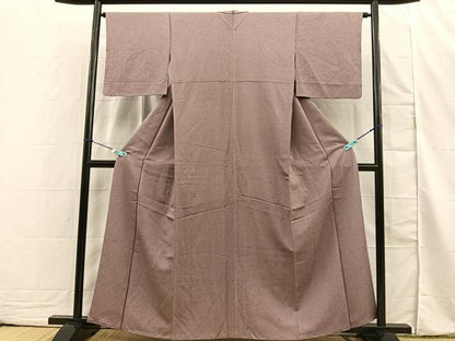 平和屋着物■上質な色無地　紅藤色　正絹　逸品　BAAN7992sa