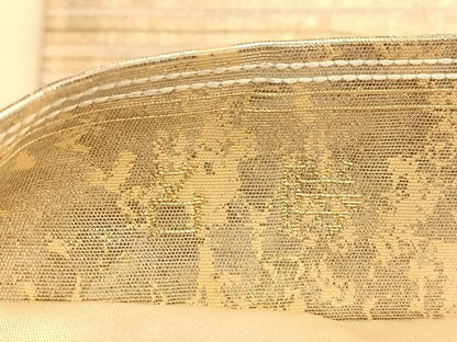 平和屋着物◎太鼓柄袋帯 唐織 竜安寺 名勝 金糸 引箔 正絹 逸品 BAAN8936du
