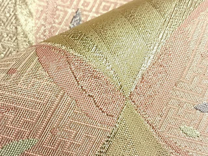 平和屋着物◎佐賀錦 六通柄袋帯 舞蝶文 銀糸 正絹 逸品 BAAN8993du