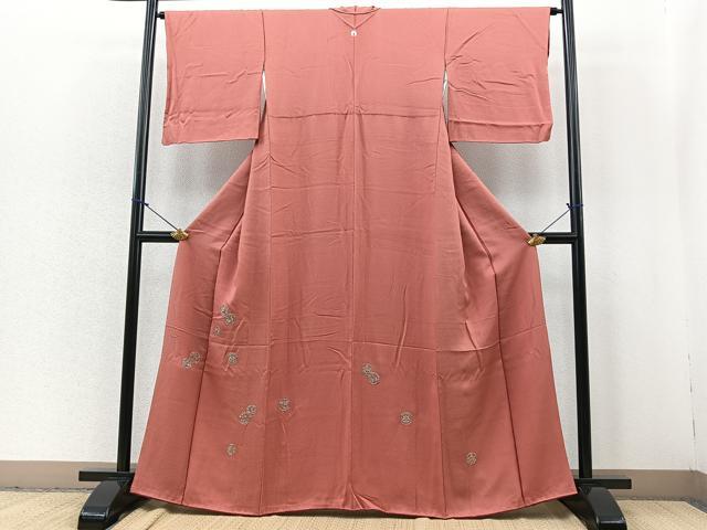 平和屋着物■豪華色留袖 総刺繍 草花丸文 銀糸 正絹 逸品 BAAN9442ow