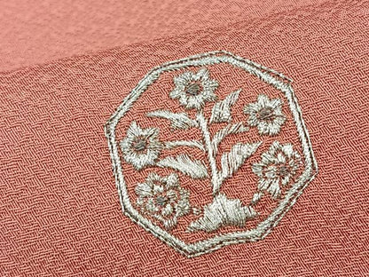 平和屋着物■豪華色留袖 総刺繍 草花丸文 銀糸 正絹 逸品 BAAN9442ow