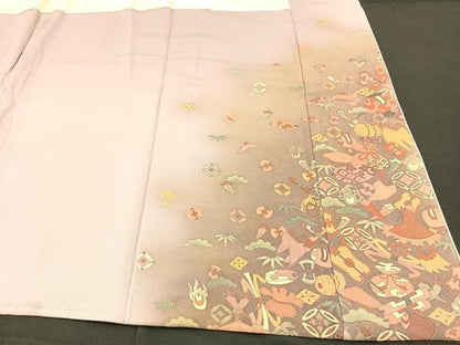 平和屋着物■豪華色留袖 流水文 正絹 逸品 BAAN9618ow
