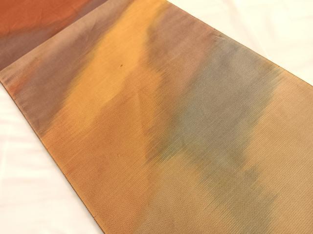 平和屋着物◎両面全通柄袋帯　霞文　正絹　逸品　BAAO0034du