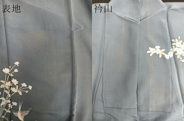 平和屋着物■訪問着　作家物　花鳥文　正絹　逸品　BAAO0171ev
