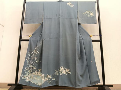 平和屋着物■訪問着　作家物　花鳥文　正絹　逸品　BAAO0171ev