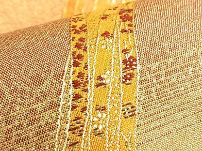 平和屋着物◎全通柄袋帯 流線文 金糸 正絹 逸品 BAAO0313du