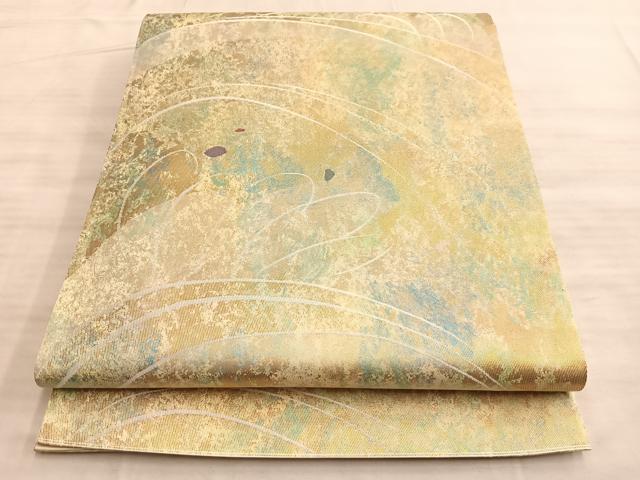 平和屋着物◎六通柄袋帯　吉祥文　引箔　正絹　逸品　BAAO0464du
