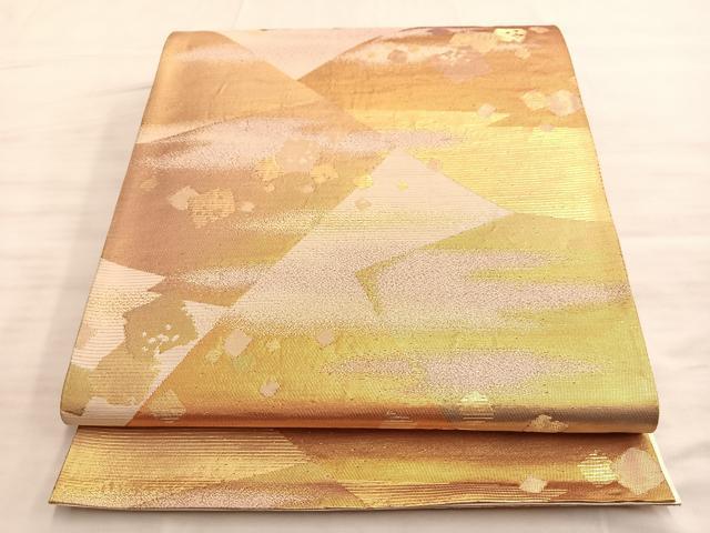 平和屋着物◎六通柄袋帯 彩華美匠錦 金糸 正絹 逸品 BAAO0472du