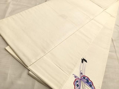 平和屋着物◎太鼓柄袋帯 舞蝶市松文 銀糸 正絹 逸品 BAAO0485du
