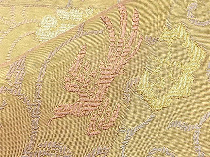 平和屋着物◎佐賀錦 六通柄袋帯 名物裂 金糸 正絹 逸品 BAAO1754if