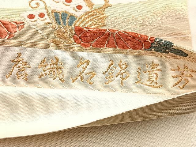 平和屋着物◎六通柄袋帯 唐織名錦遺芳 金糸 正絹 逸品 BAAO3107if