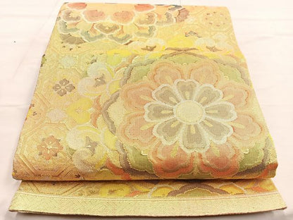 平和屋着物◎佐賀錦 六通柄袋帯 宝相華 金銀糸 正絹 逸品 BAAO3116if