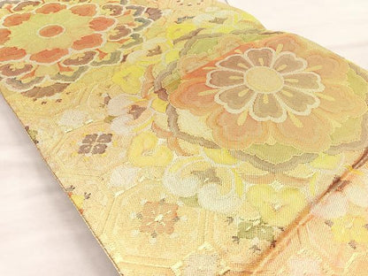 平和屋着物◎佐賀錦 六通柄袋帯 宝相華 金銀糸 正絹 逸品 BAAO3116if