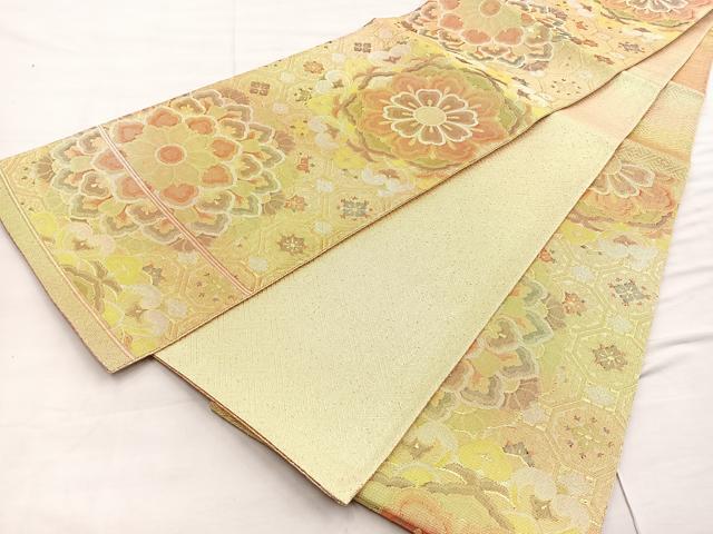 平和屋着物◎佐賀錦 六通柄袋帯 宝相華 金銀糸 正絹 逸品 BAAO3116if