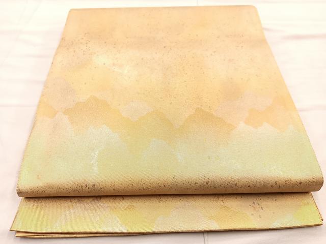 平和屋着物◎六通柄袋帯 霞文 引箔 正絹 逸品 BAAO3156if