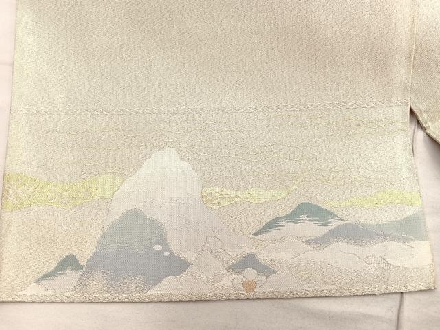 平和屋着物◎太鼓柄袋帯 人物風景文 金糸 正絹 逸品 BAAO3402if
