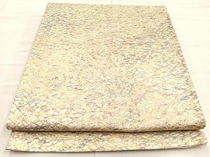平和屋着物◎西陣 六通柄袋帯 箔散らし 金銀糸 正絹 逸品 BAAO3468if