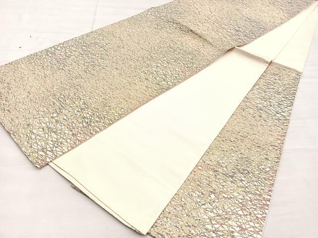 平和屋着物◎西陣 六通柄袋帯 箔散らし 金銀糸 正絹 逸品 BAAO3468if