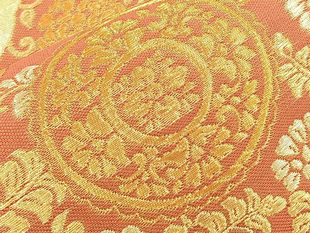 平和屋着物◎六通柄袋帯 銀麗 金糸 正絹 逸品 BAAO3478if