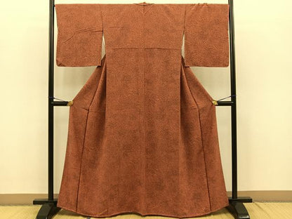 平和屋着物■上質な小紋　草花文　正絹　逸品　未使用　BAAO3928pu