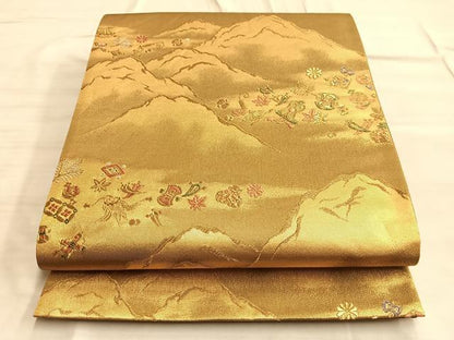 平和屋着物◎六通柄袋帯 天平の香 金銀糸 正絹 逸品 BAAO8517du