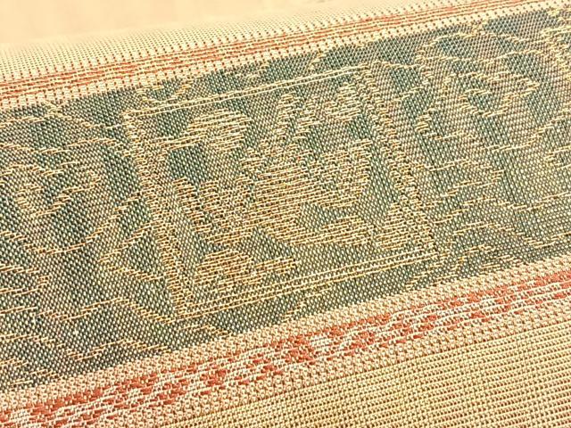 平和屋着物◎六通柄袋帯 鳳凰横段花唐草文 金糸 正絹 逸品 BAAO8549du