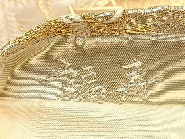 平和屋着物◎六通柄袋帯 唐織 福寿 金銀糸 正絹 逸品 BAAO8563du