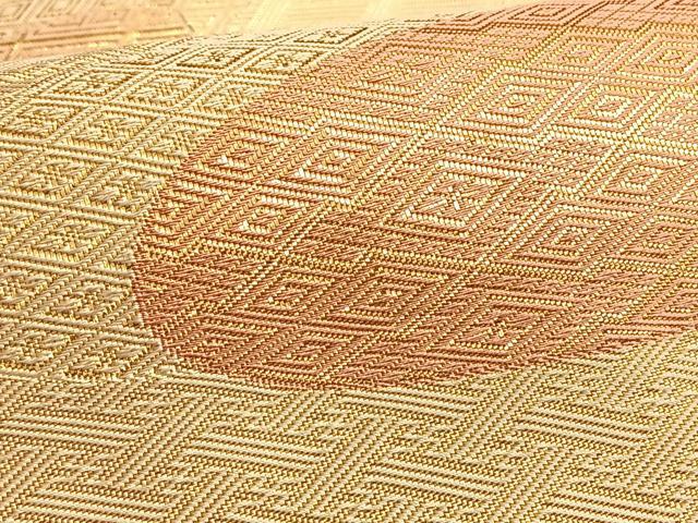 平和屋着物◎本綾佐賀錦 伝統工芸品産業功労者 岡野武一郎 六通柄袋帯 雲取り吉祥文 金糸 正絹 逸品 BAAO8582du