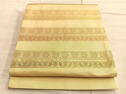 平和屋着物■太鼓柄袋帯 嵯峨野間道 金糸 正絹 逸品 BAAO9939du