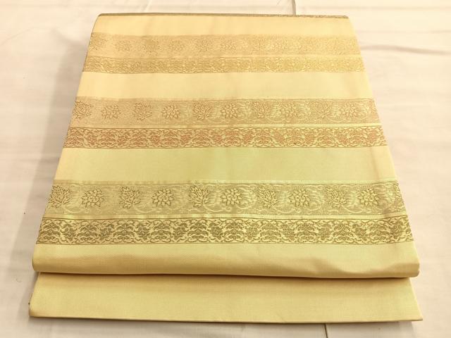平和屋着物■太鼓柄袋帯 嵯峨野間道 金糸 正絹 逸品 BAAO9939du