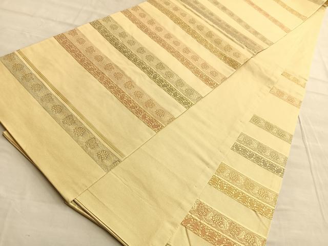 平和屋着物■太鼓柄袋帯 嵯峨野間道 金糸 正絹 逸品 BAAO9939du