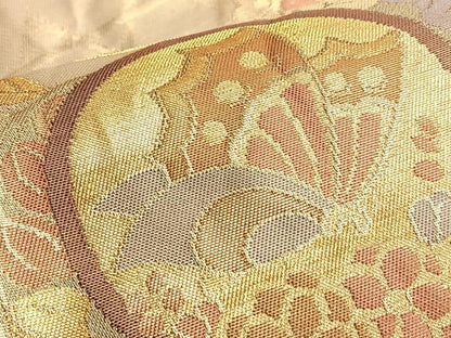 平和屋着物◎六通柄袋帯 光琳松花蝶丸文 金糸 正絹 逸品 BAAP0251du